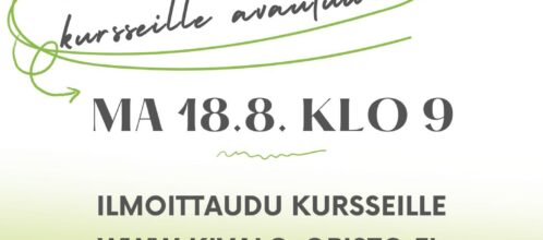 Ilmoittautuminen Kivalo-opiston kursseille -avautuu 18.8.2025