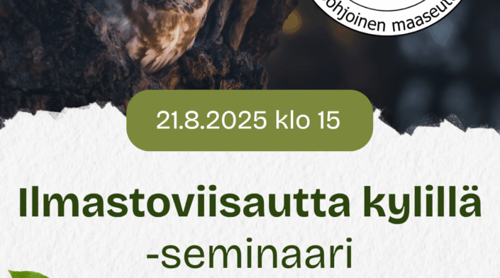 Ilmastoviisautta kylillä -seminaari 21.8.2025