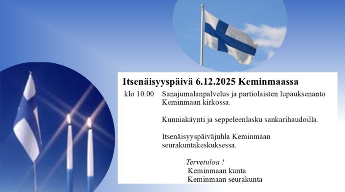 Itsenäisyyspäivä Keminmaassa 6.12.2025